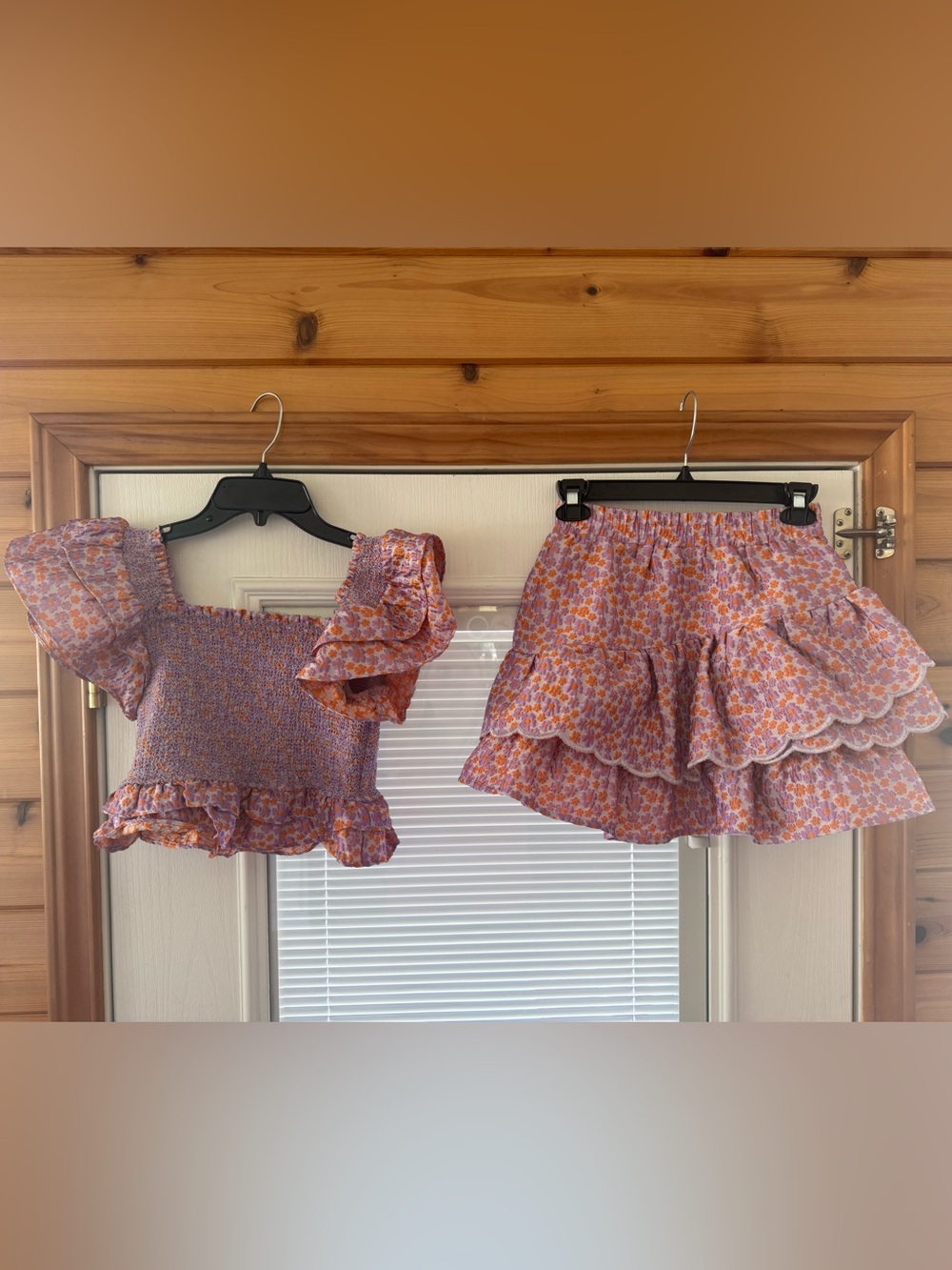 Buddy Love Matching Set with Lavender/Orange Floral
